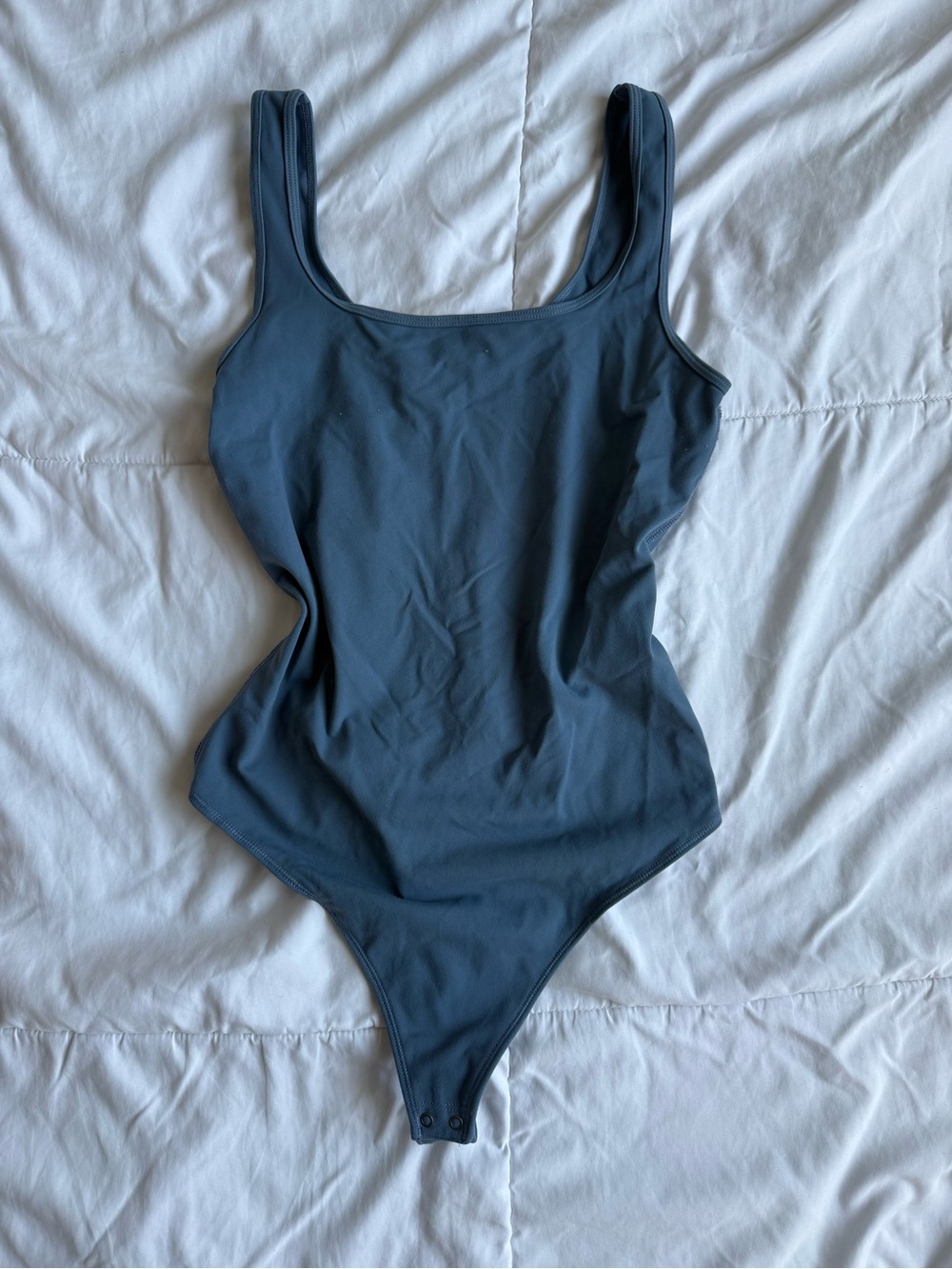 Abercrombie & Fitch Slate Blue Scoop Neck Bodysuit